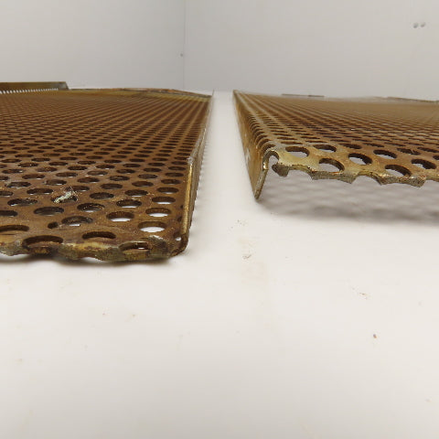 32-1/2" x 12" Corrugated Stainless Steel Baffle Strainer Plates Lot Of 3