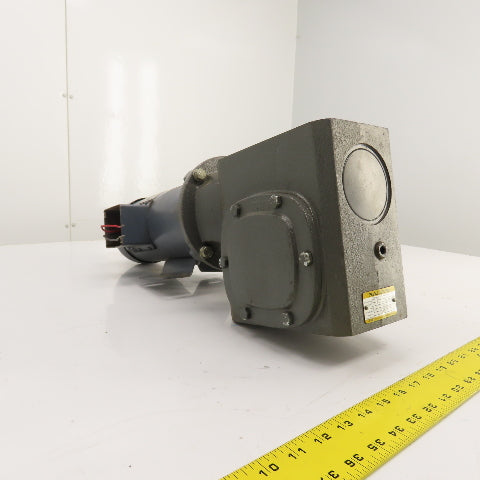 Baldor GF5026AG 50:1 Ratio Left Hand Gear Reducer & Motor 35RPM 90VDC 3/4HP