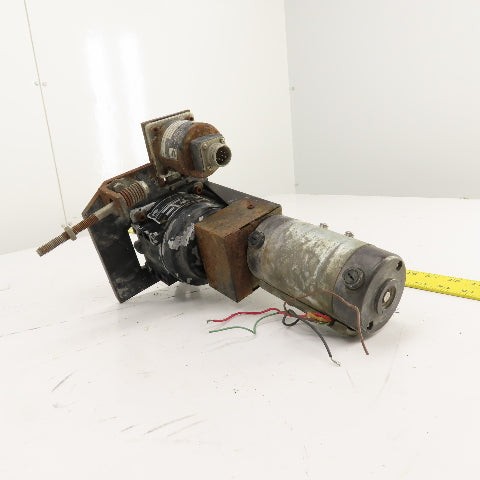 Bison 1980471H05 33.9:1 Inline Gear Reducer & Motor, Encoder 12.4VDC 38.3RPM