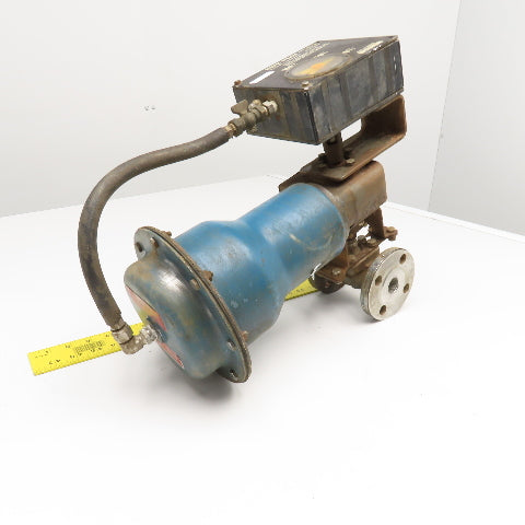 ESPE 1" Stainless Steel Flange Mount Valve W/ PMV P-2000 Pneumatic Actuator