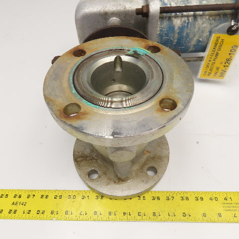 Jamesbury ST200 B 3" Stainless Steel Flange Mount Ball Valve Pneumatic Actuator
