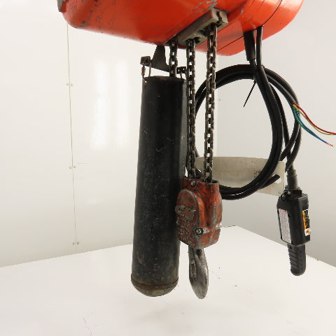 CM Lodestar Model RR 2 Ton 4000LB Electric Chain Hoist 15' Lift 16FPM 230/460V