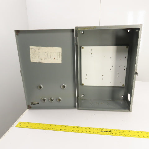 Square D SVG11 24" x 16" x 7" Steel Electrical Enclosure W/ 13" x 14" Backplate