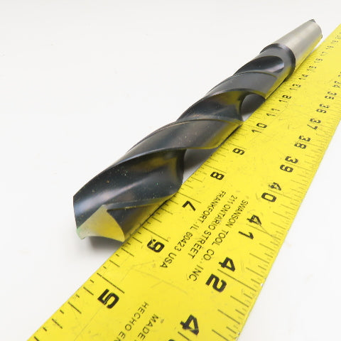Precision Twist Drill 20108 1-1/8" Diam. 2 Flute Drill Bit MT4 Shank 118°