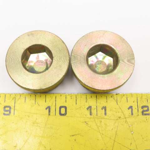Parker 1" (-16) O-Ring Boss ORB Recessed Hydraulic Plug 1-5/16"-12 Lot Of 2