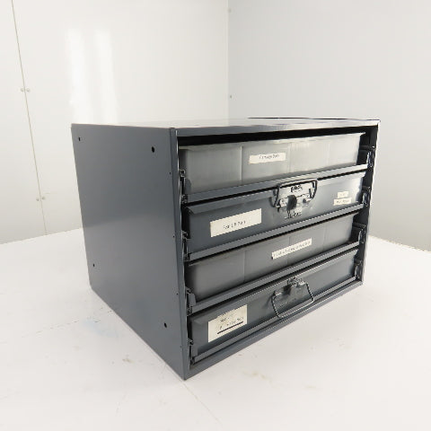 Durham 4-Drawer Ball Bearing Slide Storage Rack W/ Lots Of Misc. Bolts