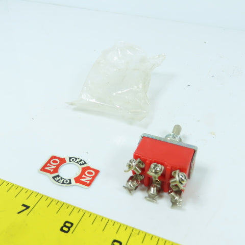 Camsco Type 1322 3-Position Snap Toggle Switch 15A 250V (On-Off-On) NEW