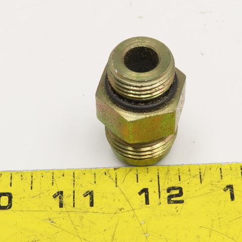 Parker 1/2" ORB x 5/8" JIC Straight Male Hydraulic Connector