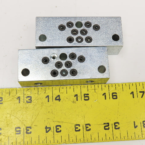 Graco J12B 1/8 NPSF Hydraulic Flo Divider Valve End Block Lot Of 2