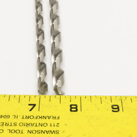 Nachi Extra Length HSS Brite Finish Drill Bits 17/64" & 21/64" " x 18" Lot Of 2