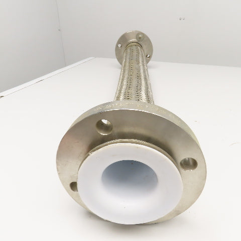 3" 150# Stainless Steel Braided Flexible Hose Connector Teflon Liner 36"