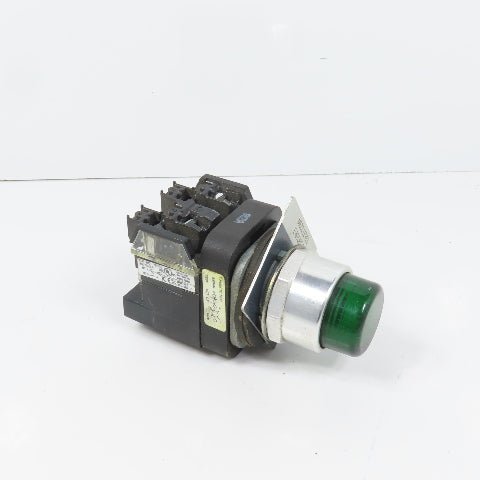 Allen Bradley 800TC-PT16 Green Momentary Contact Pilot Switch 120V 800TC-XA