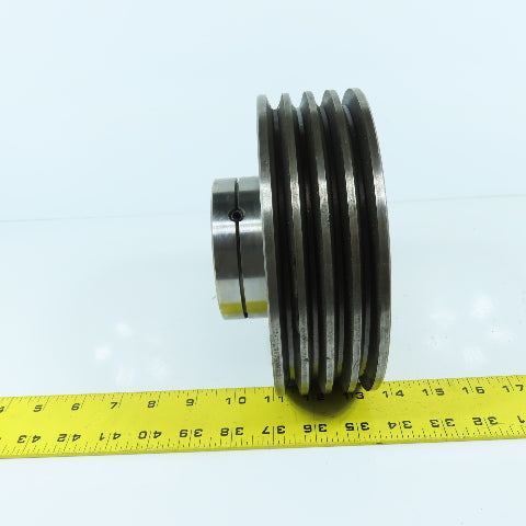 4-Groove A-38° V Belt Pulley Sheave 7.25" OD 2-5/32" Keyed Bore 2-3/8" Wide