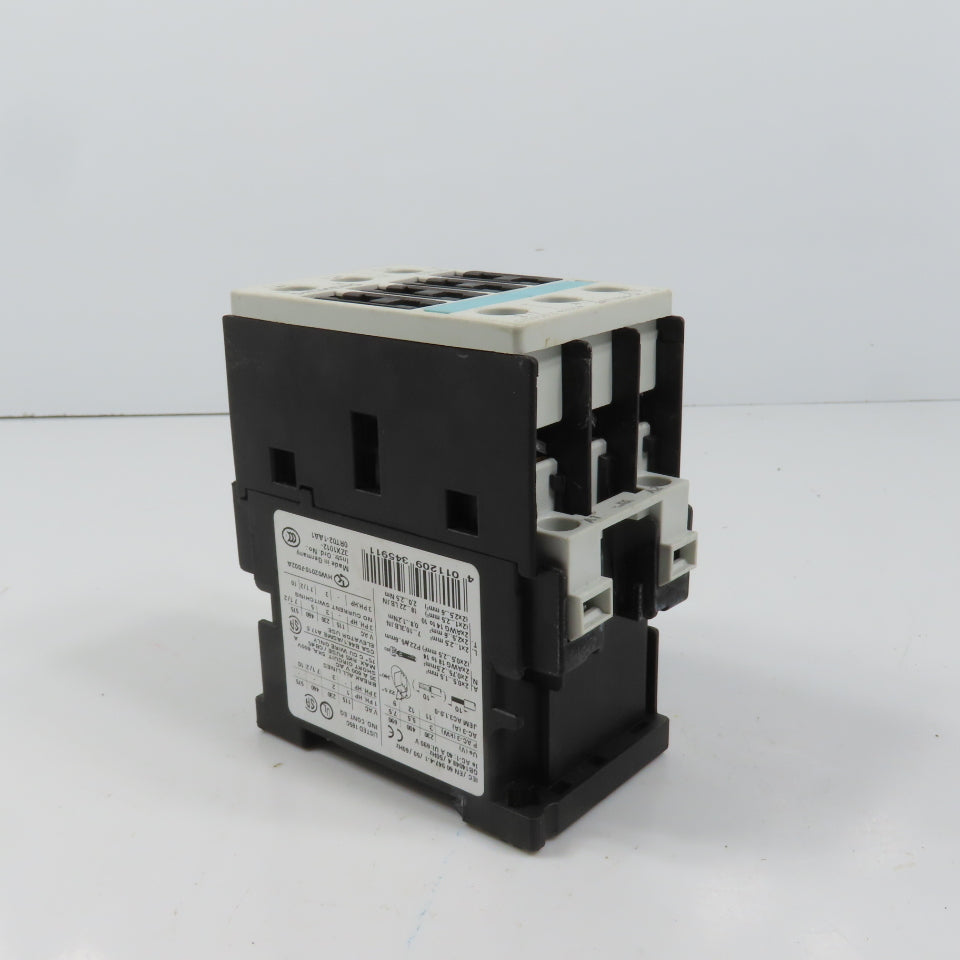 Siemens 3RT1024-1A Sirius 3-Pole Power Contactor 7-1/2HP 12A 120V Coil