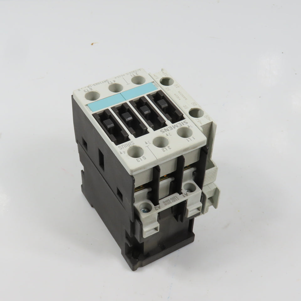 Siemens 3RT1023-1A Sirius 3-Pole Power Contactor 5HP 9A 120V Coil W/ Aux