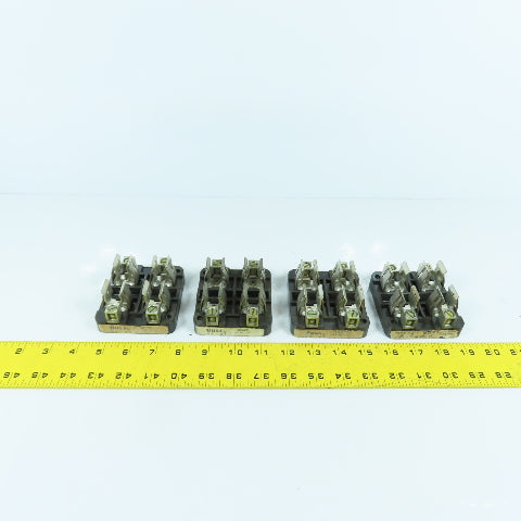 Buss 2985 2-Pole 60A 600V Class T Fuse Holder Lot Of 4