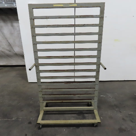36" W x 65" H Standard Mobile Stackable Plastic Bin Organizer Steel Rack