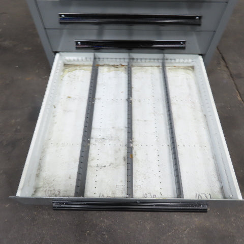 Equipto 30" x 28" x 44"Tall 9 Drawer Industrial Small Parts Tool Storage Cabinet