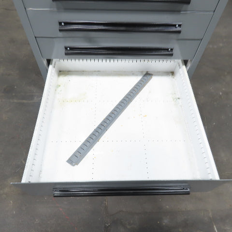 Equipto 30" x 28" x 44"Tall 8 Drawer Industrial Small Parts Tool Storage Cabinet
