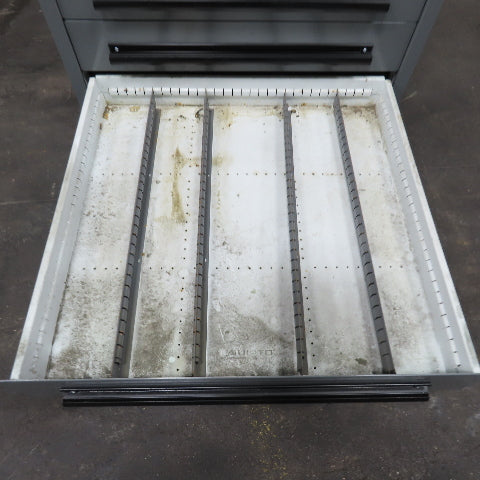 Equipto 30" x 28" x 44"Tall 9 Drawer Industrial Small Parts Tool Storage Cabinet