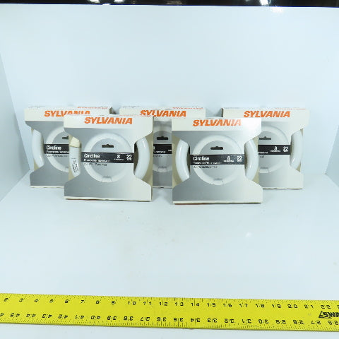 Sylvania FC8T9/CW/RS Circline Cool White Florescent Light Bulb 8" 22 Watts Lot/5