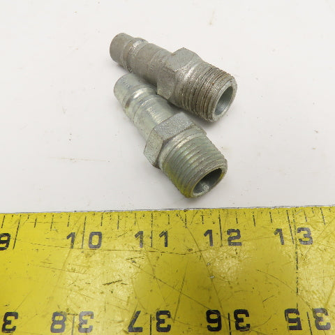 Parker H2F 1/2-24 NPT Pneumatic Industrial Quick Connect Male Nipple Lot Of 2