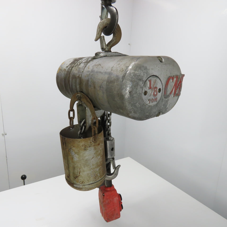CM Model A 1/8 Ton 250LB Electric Chain Hoist 115V 1Ph 32FPM 10' Lift