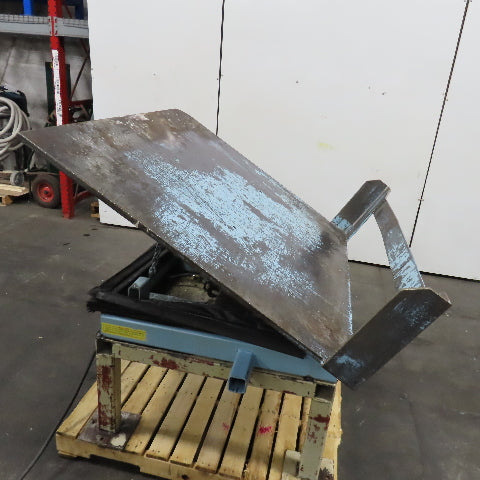 Air Float T-4F 2 Ton 48" x 56" Ergonomic Tote Box Unloader Air Bag Tilt Table