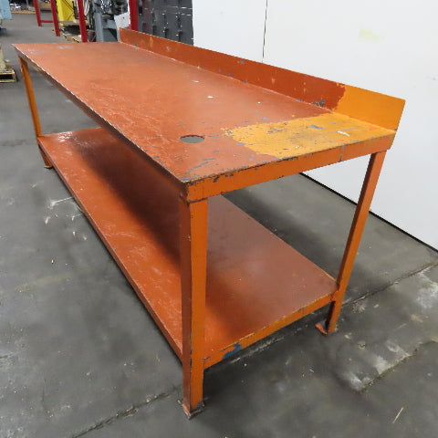 96" x 30" x 35" Tall Steel Work Bench Shop Garage Assembly Table W/ Shelf