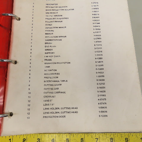 Bystronic Byspeed 3015-2 BTL 4000 Resonator Mechanical Spare Parts Prints