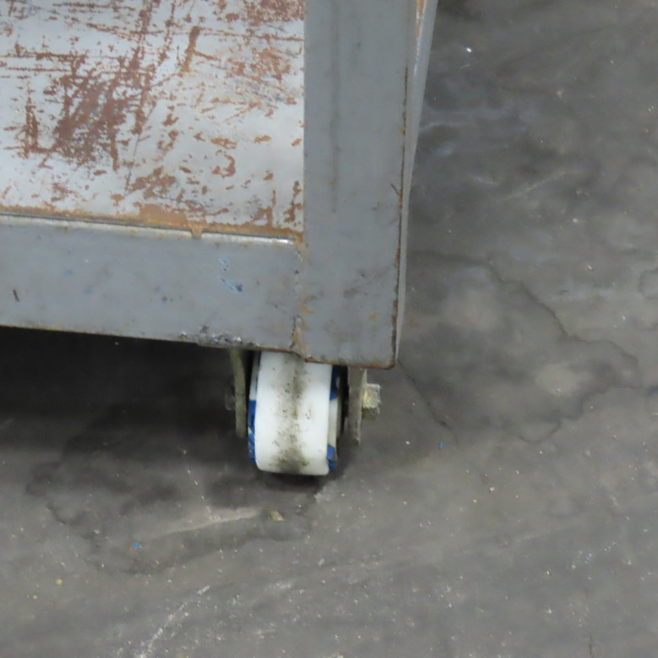 Steel Industrial Rolling Die Utility Maintenance Cart 2 Shelves 28" x 26" x 37"
