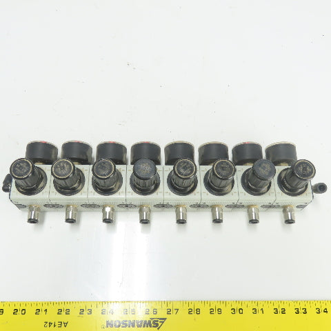 Numatics IMA 00.66 00 8-Way Pneumatic Pressure Regulator Distributor From IMA