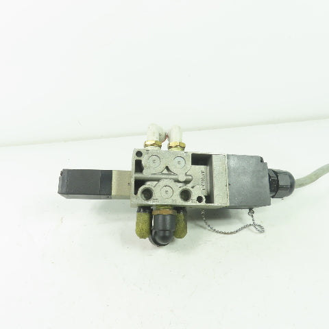 SMC NVFS2400-5FZB Solenoid Valve 1.0MPa 21-26VDC Coil W/ Manifold Block