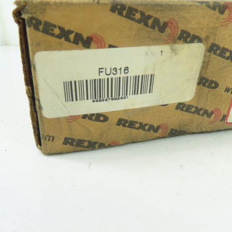 Link Belt Rexnord FU316 4-Bolt Flange Mount Ball Bearing 1" Bore