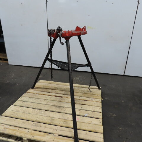 Ridgid No. 460 Tristand Portable Pipe Chain Vise 1/85" To 6" W/ Folding Legs