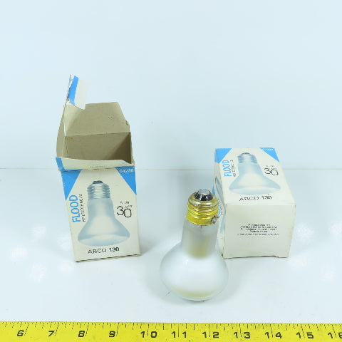 Abco 130 04230 R-20 Flood Reflector Bulb 30W 130V 2000 Hours Lot Of 2