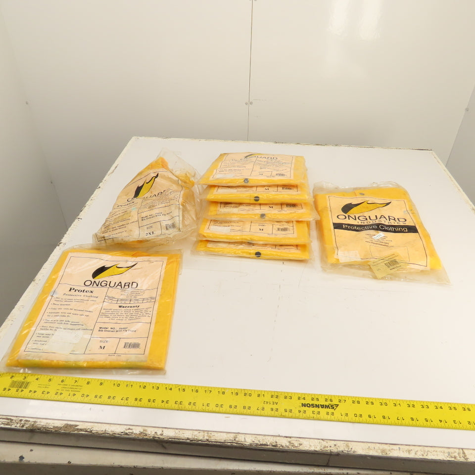 Onguard 79034 79052 Large Lot Of 6 Protective Hooded Jackets & 2 Bib Overall