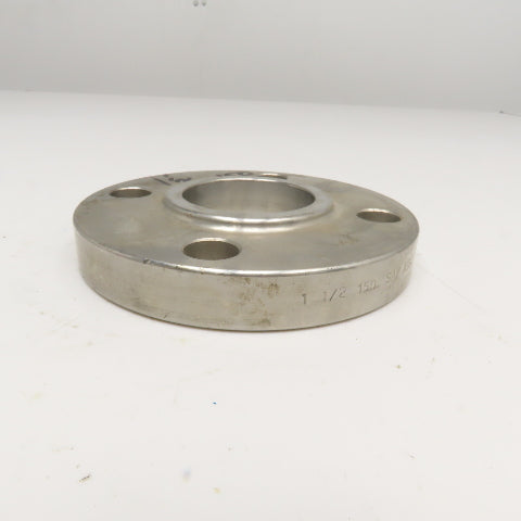 Echjay 1-1/2" Raised Face 150 Stainless Steel Butt Weld Flange F304/L B16.5