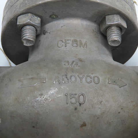 Aloyco Fig 377 3/4" Stainless Steel Flange Mount Swing Check Valve #150