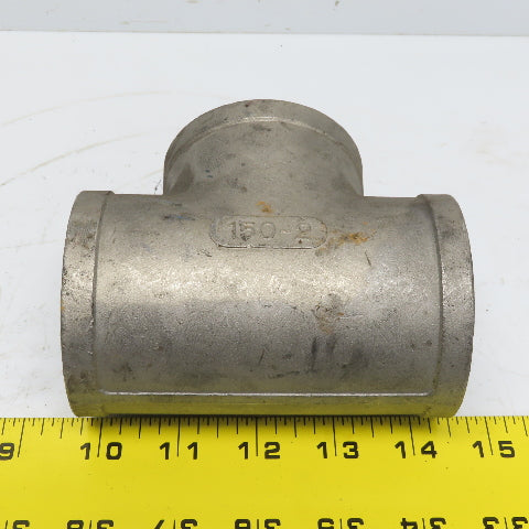 2" FNPT Tee 304 Stainless Steel Class 150 Lot of 3