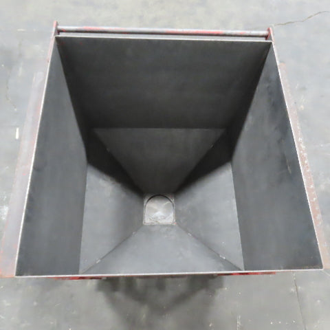 55 Gal. 0.28 Cubic Yard Mobile Bulk Storage Bin 45° Cone Slope Hopper W/Casters