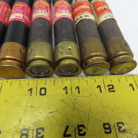 Bussmann FRS-R-1/2 1/2, 6, 7, 20, 30A Time Delay Class RK5 Fuse Lot Of 10