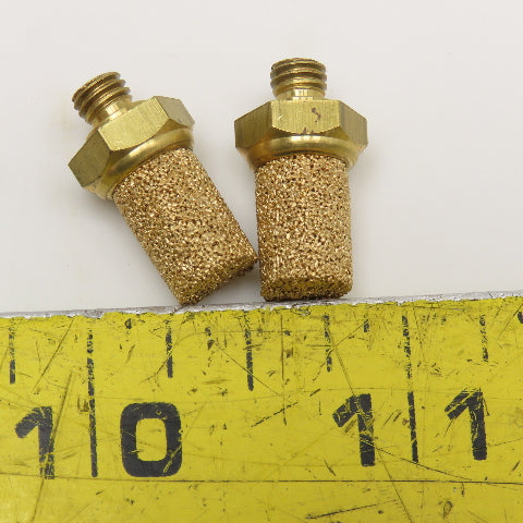 10-32 Sintered Bronze Breather Vent Lot Of 2