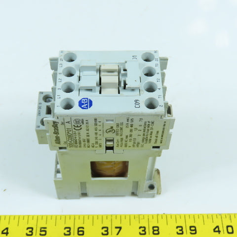 Allen Bradley 100-C09D*01 Ser A 9A 5HP 600VAC IEC C09 Contactor 24VDC Coil