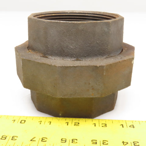 Grinnell 3" NPT Black Iron Pipe Union CL 150