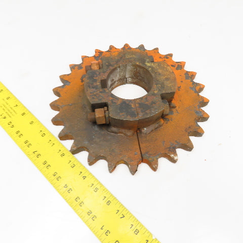 Martin 100-1 Single Row Roller Chain Split 2 Piece Conveyor Sprocket 26T 3" Bore