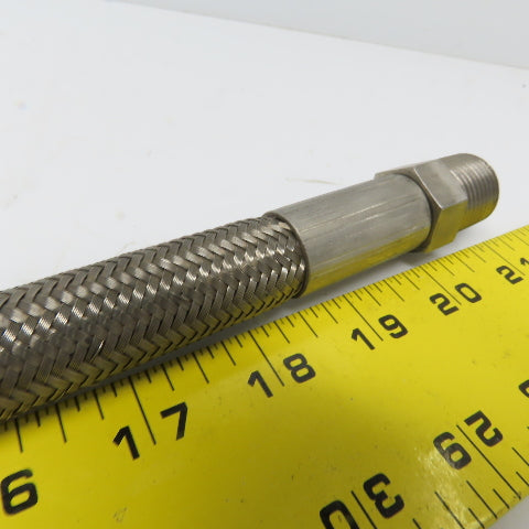 18" Flexible Braided Stainless Steel 1/2" Hose Assembly 1/2" NPT