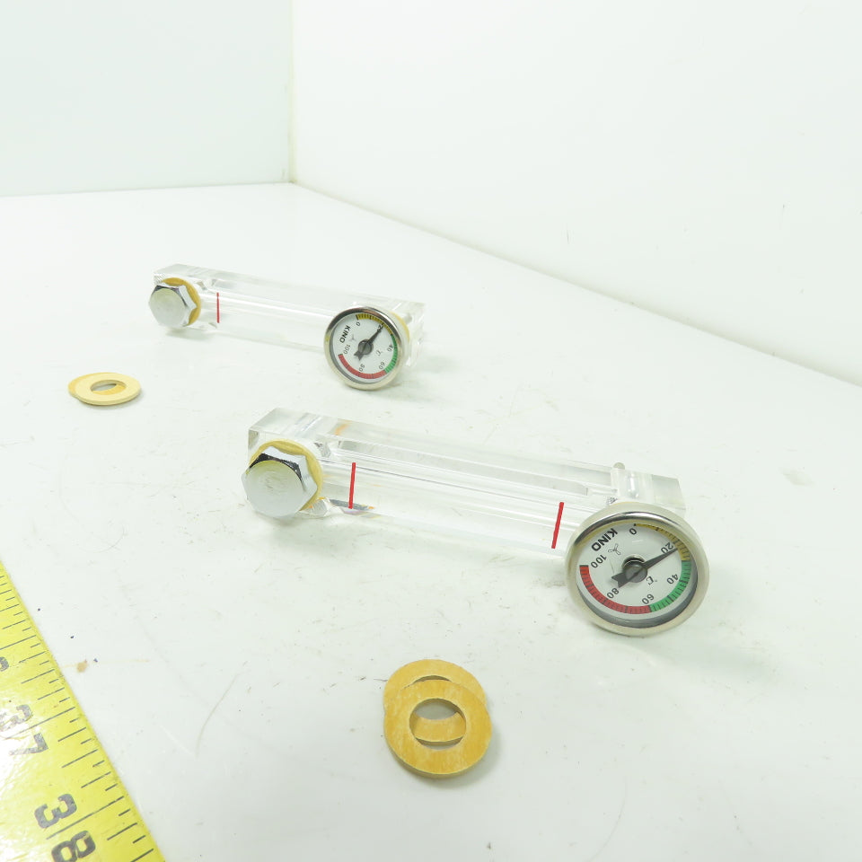 Kino Oil Level Hydraulic Flow Meter 0-100 °C NEW Lot Of 2