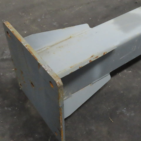 6" x 6" Steel Square Floor Column Post Bridge Crane Gusseted Support 161" Tall