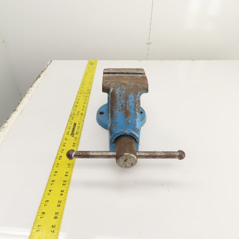Columbian 4" Steel Jaw Stationary Machinist Bench Vise 5-3/4" Open USA Made